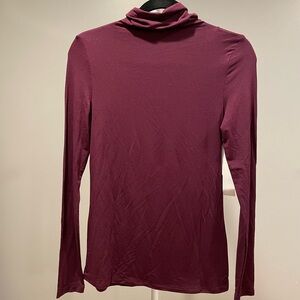 14th & Union Long Sleeve Mock Neck Plum Top Women’s Size Small